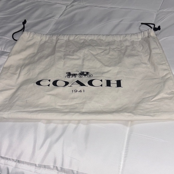 Coach Accessories - Coach Cream Dust Bag with Black Logo